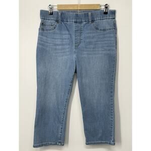 Kim Rogers Women's Size 12 Denim Capri Cropped Jeans Pants Medium Blue Wash